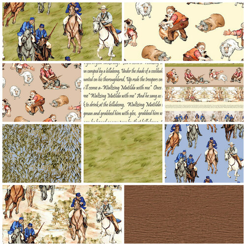Waltzing Matilda Australiana Fabric Bundle