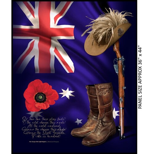 Honour the Light Brigade Australian Flag Panel L03