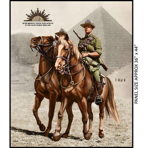 Honour the Light Brigade Horse Australian Soldiers Panel L01