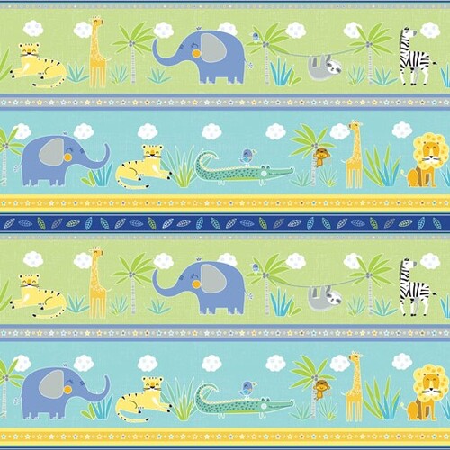 Sweet Safari Animals Stripe 9399