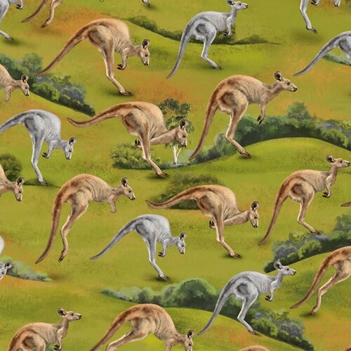 Wildlife Valley Australian Hopping Kangaroos Allover 06