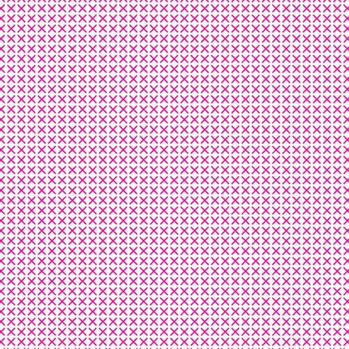 Alison Glass Cross Stitch White Neon Pink 9254E