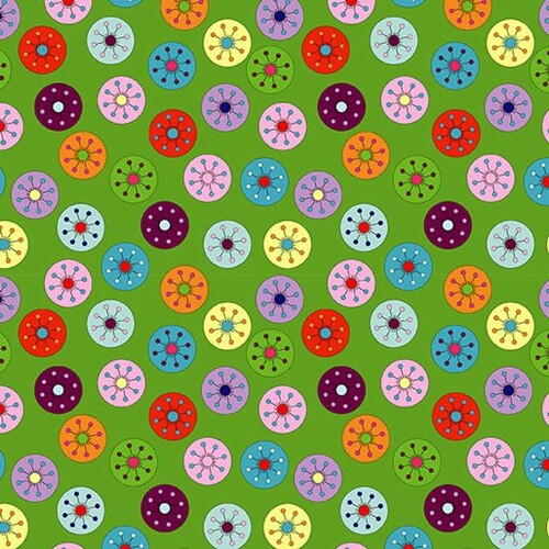 Colour Splash Mini Burst Circles Green 9630