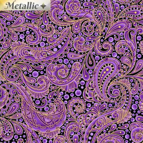 Hooked on Fish Metallic Paisley Purple 0566