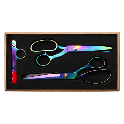 LDH Prism 9" Scissors Pinking Shears Snips Gift Box Set