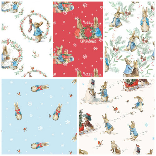Licensed Peter Rabbit Christmas Fabric Bundle