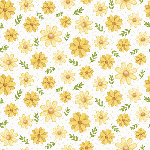 Bee You! Tossed Daisy Daisies Cream 105-44