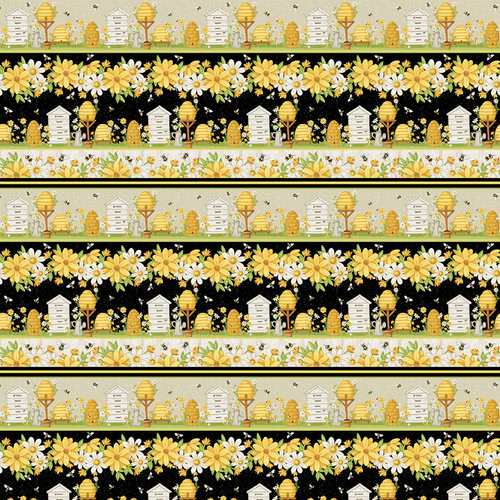 Bee You! Novelty Border Stripe Multi 108-49
