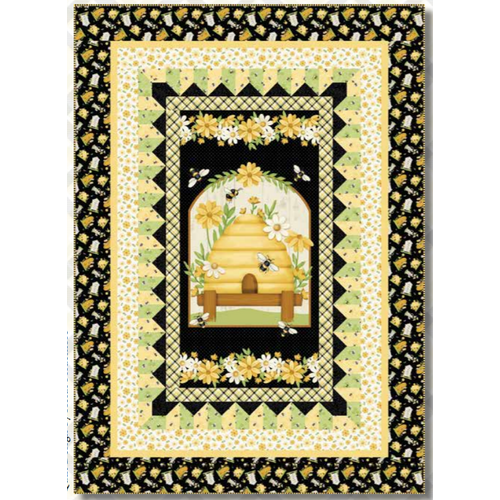 Bee You! Buzzing Bees Quilt Fabric Kit #1