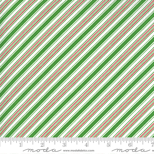 Fabric Remnant -Merry Merry Christmas Stripe 65cm