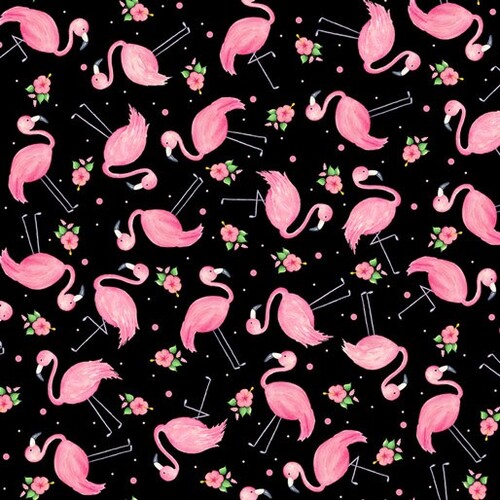 Fun in the Sun Mini Flamingos Black 9512