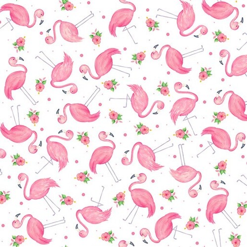 Fun in the Sun Mini Flamingos White 9509
