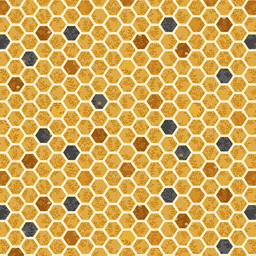 Bloomin Poppies Honeycomb Texture Yellow 2741-33