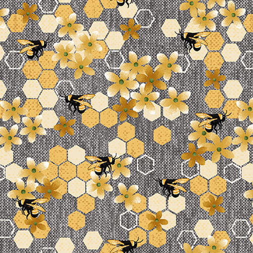 Bloomin Poppies Honeycomb Bees Floral 2735-11