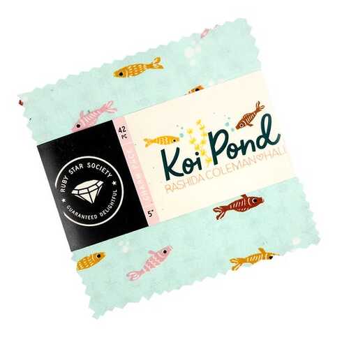 Ruby Star Moda Koi Pond Oriental Fabric 5" Charm Squares
