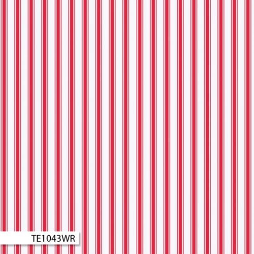 Flower Child Ticking Stripe Red