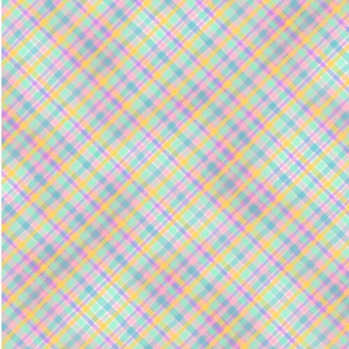 Spring Garden Gnomes Plaid Multi 3099