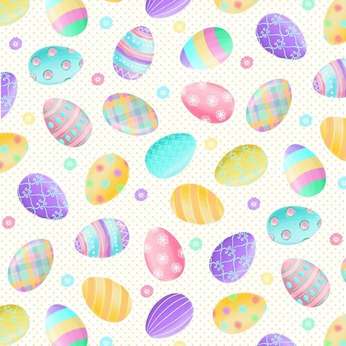 Spring Garden Gnomes Easter Eggs White 2909
