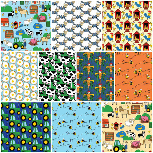 Happy Farm Country Farm Fat Quarter Bundle