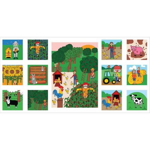 Happy Farm Country Novelty Panel 5076
