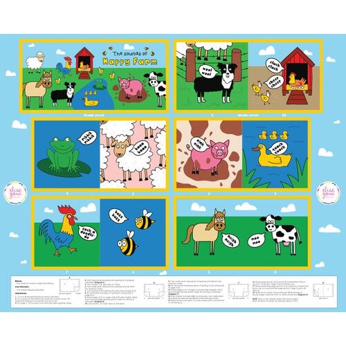 Happy Farm Country Soft Book Panel 5088