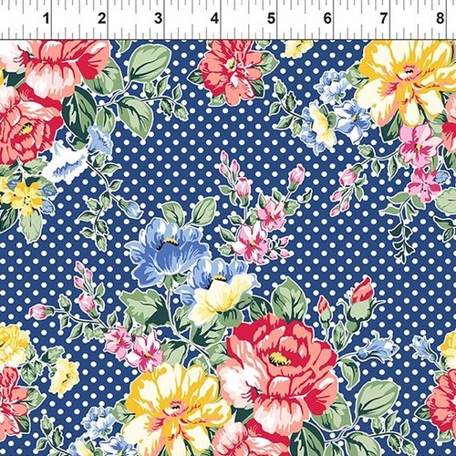 Cherry Lemonade Floral Bouquets Dots Blue 2CL 1