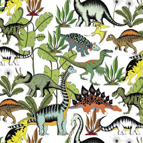 Devonstone Dino Raw Dinosaurs White DV5012