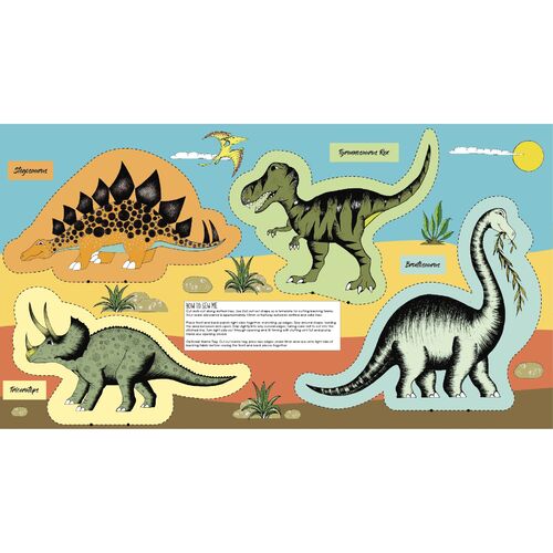 Devonstone Dino Raw Dinosaur Softies 20" Panel DV5020