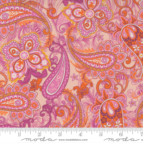 Moda Paisley Rose Paisley Bubble Gum 11881 22