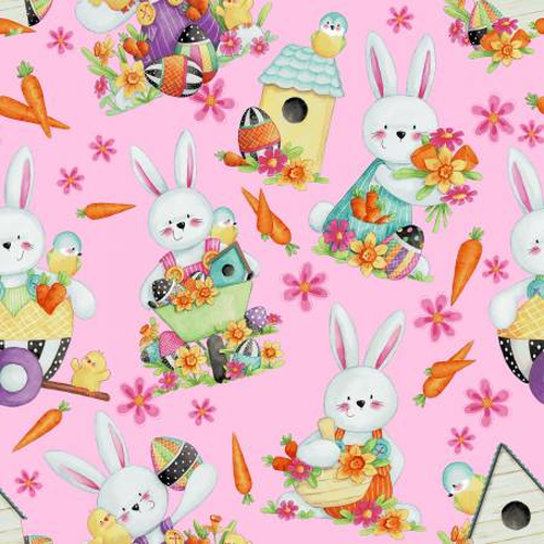Easter Fun Bunny Rabbit Toss Pink 2575-22