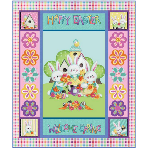 Easter Fun Bunny Rabbit Quilt Kit