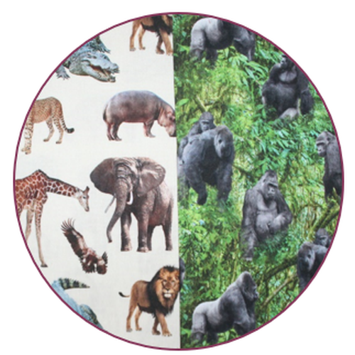 Last Chance FQ Pack African Animals -2 Designs