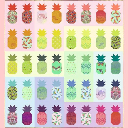 Tula Pink Daydreamer Pining For You Pineapples Quilt Kit