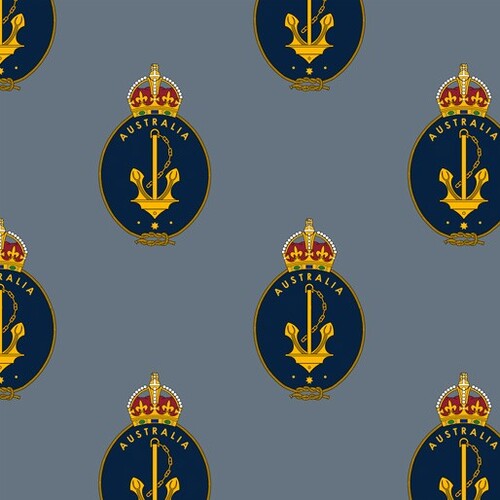 Navy Australia Emblems Grey Q