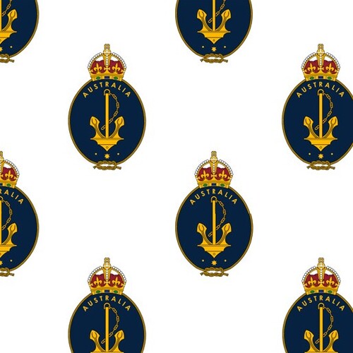 Navy Australia Emblems White P
