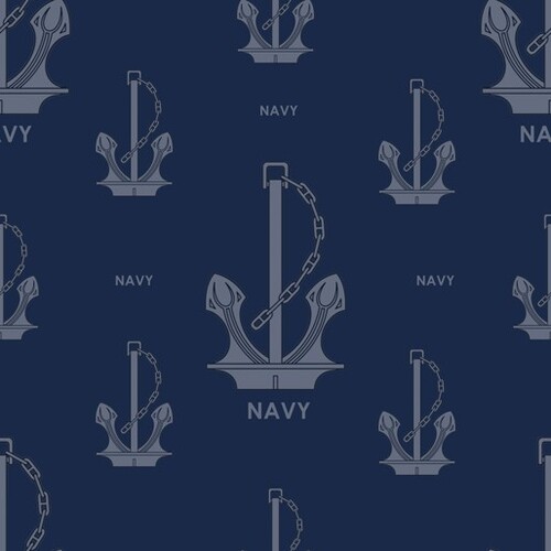 Navy Australia Naval Anchors Allover Navy N