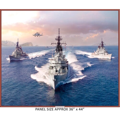 Navy Australia Fleet Landscape 36" Panel D