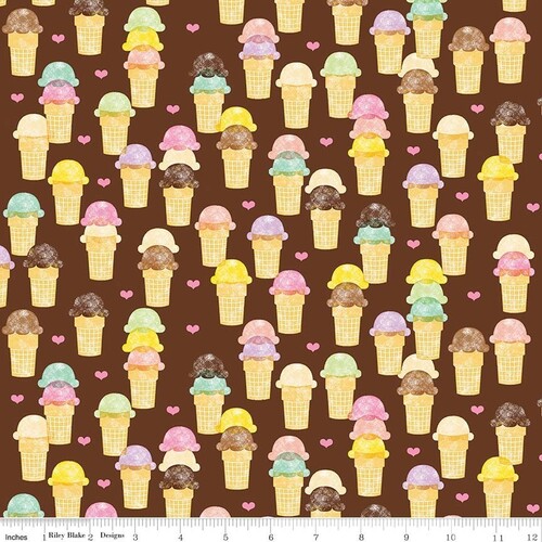 Riley Blake Novelty Ice Cream Cones Per Metre