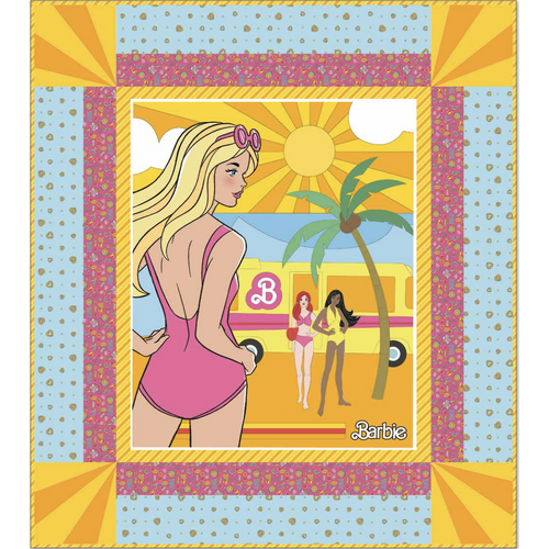 Licensed Malibu Barbie™ Fun Sun Fabric Quilt Kit