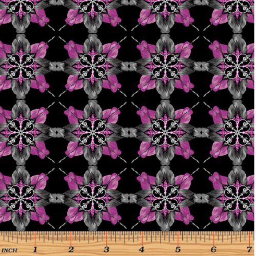 Blooming Beauty Majestic Medallions Violet 7820-62 By the Metre