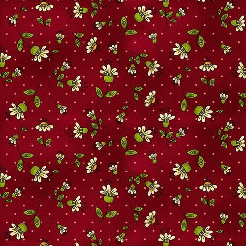 Henry Glass S'more Fun Outdoors Floral Red 9954-88