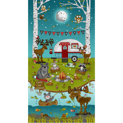 S'more Fun Outdoors 24" Camping Panel 9962P-77
