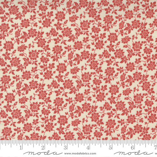 Moda Bonheur De Jour Toussaint Floral Pearl Faded Red 13915 18 