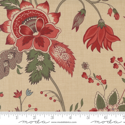Moda Bonheur De Jour Blanchet Floral Oyster 13910 14 