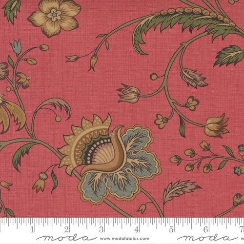 Moda Bonheur De Jour Blanchet Floral Faded Red 13910 12
