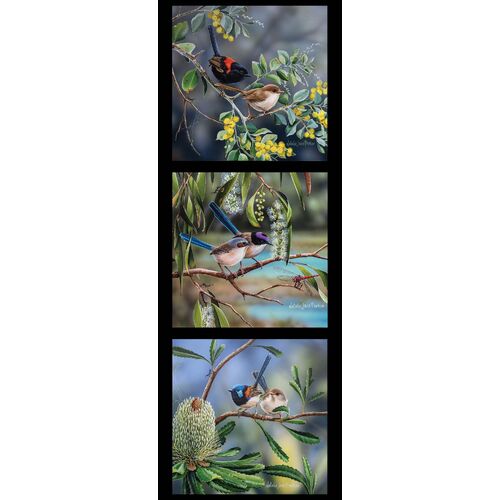 Wildlife Art Birds 3 Block Panel DV5094