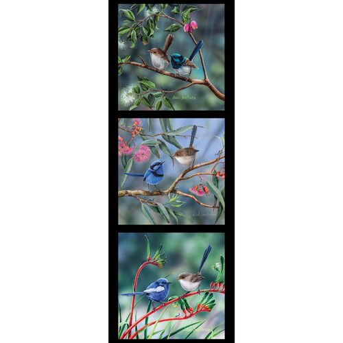 Wildlife Art Birds 3 Block Panel DV5095