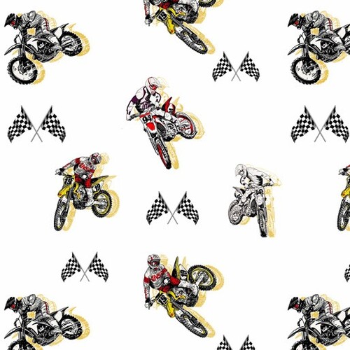 Motorcycle Dirtbikes Over the Line Motorbikes 772A
