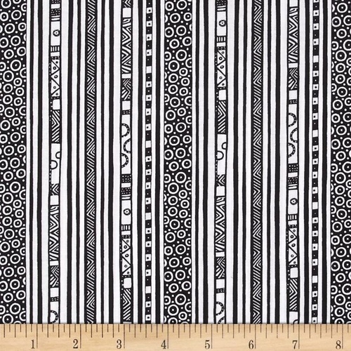 Kool Kats Stripe Black White