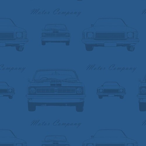Aussie Icons Car Silhouette Tonal Blue J